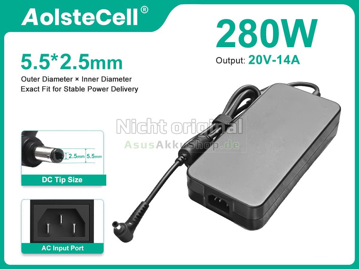 Hochwertige Adapter für Asus 280W 20V 14A 5.5*2.5MM