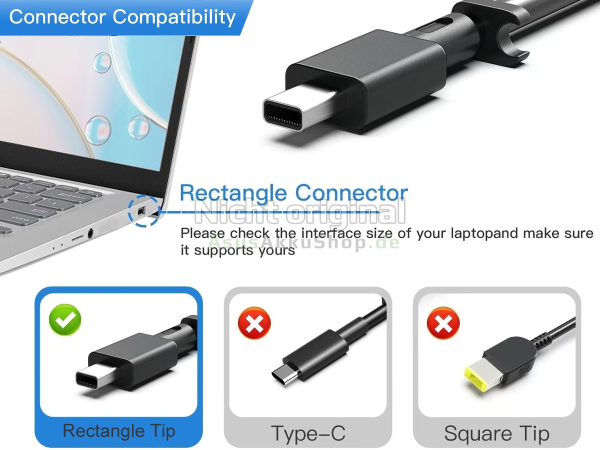 Hochwertige Adapter für Asus ROG ZEPHYRUS G16 (2025) GU605 GU605CM-0062H285H GU605CM-0052E285H GU605CP-QR015X GU605CP-QR014X