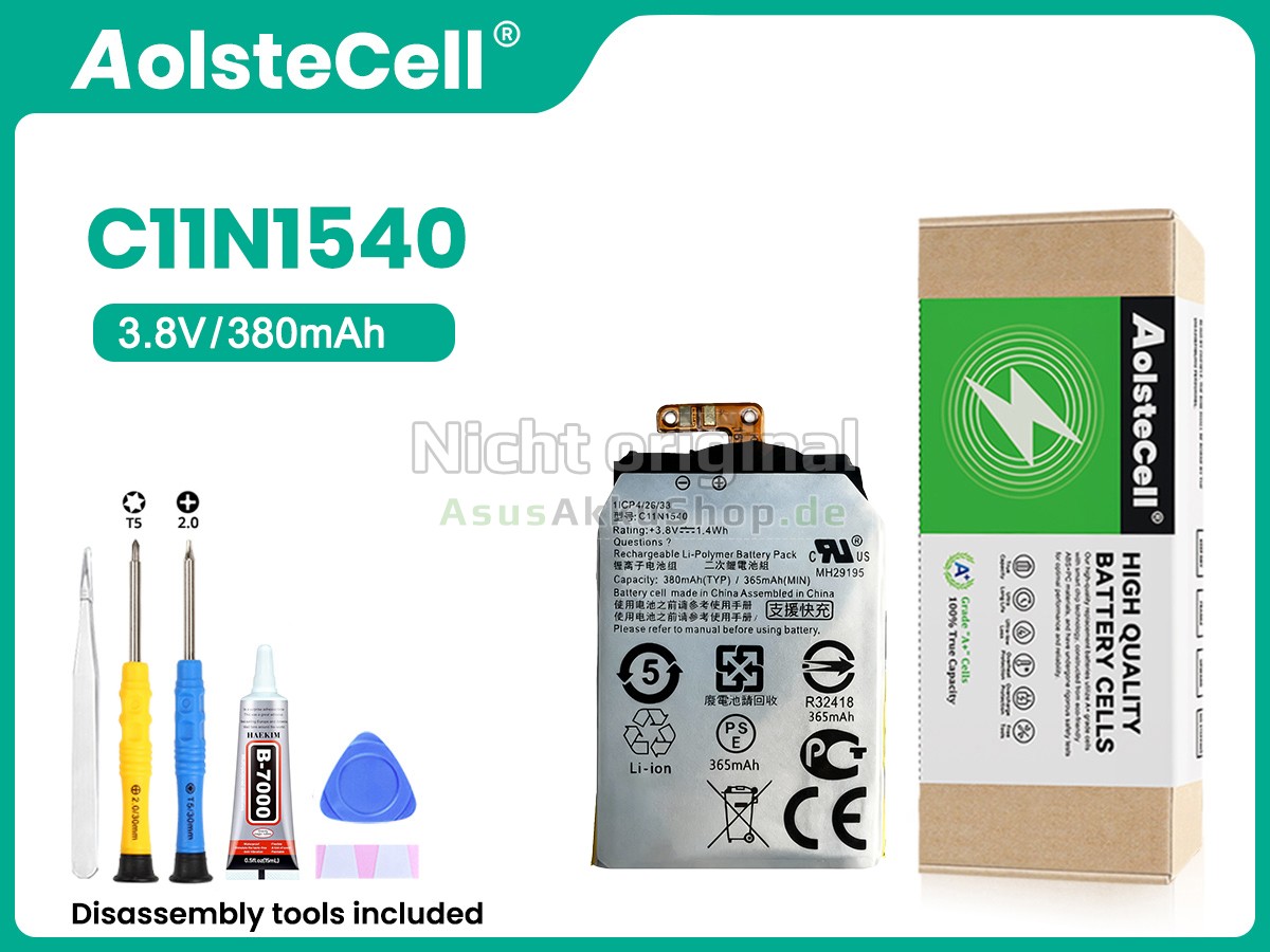 Hochwertige Akku für Asus ZENWATCH 2 WI501QF