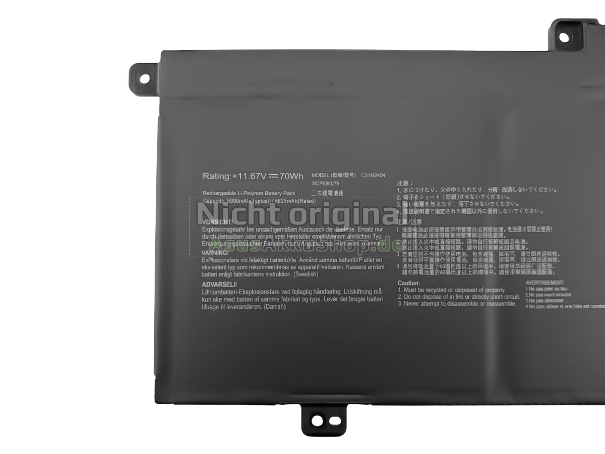 Hochwertige Akku für Asus VivoBook S16 S3607CA-MG5R59W